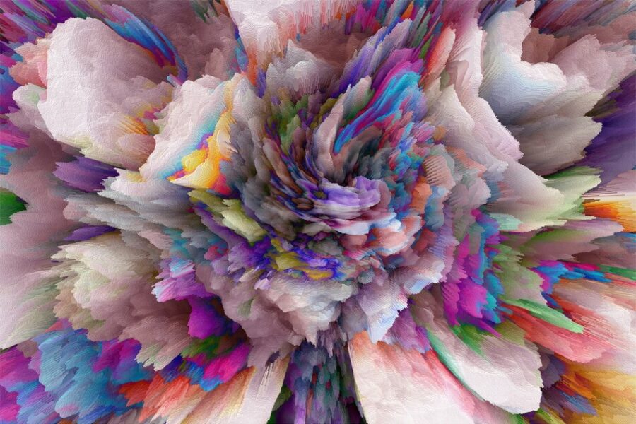 Colorida explosión de pintura