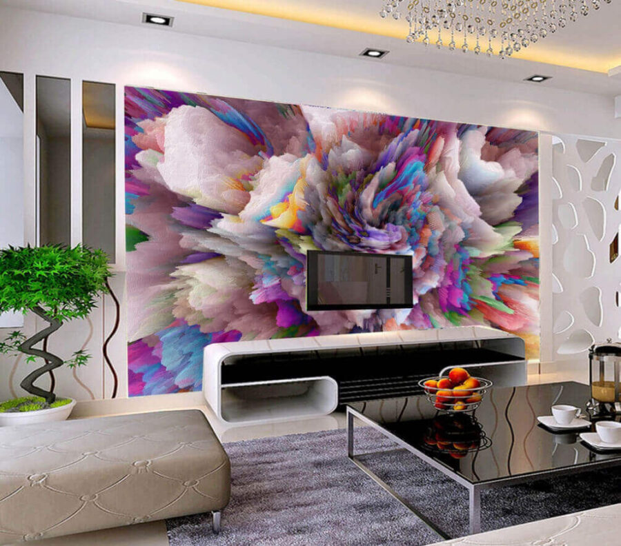 Colorida explosión de pintura