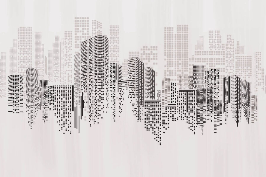Horizonte de la ciudad con muchos edificios Horizonte de la ciudad con muchos edificios