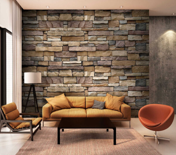 Diseño de muro de piedra con textura en capas. Diseño de muro de piedra con textura en capas.