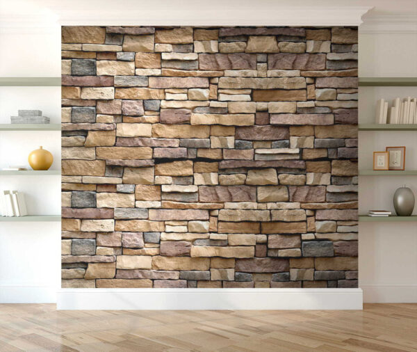 Diseño de muro de piedra con textura en capas. Diseño de muro de piedra con textura en capas.