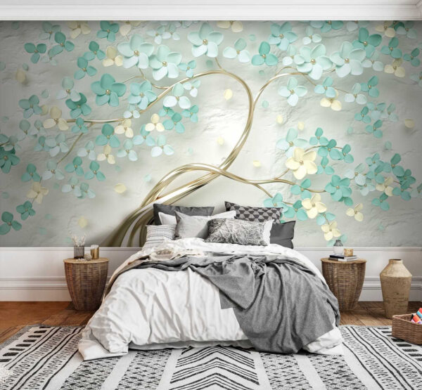 Árbol con flores y hojas Árbol con flores y hojas