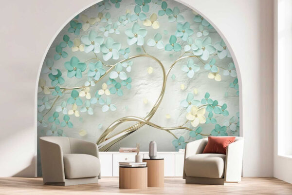 Árbol con flores y hojas Árbol con flores y hojas