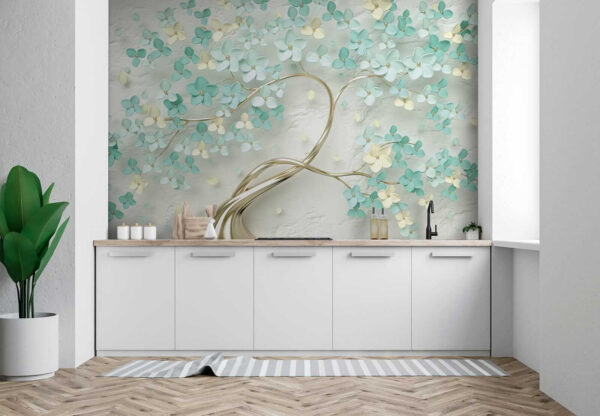 Árbol con flores y hojas Árbol con flores y hojas