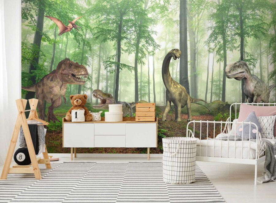 Fotomurales Grupo de dinosaurios en un bosque - Imagen 7