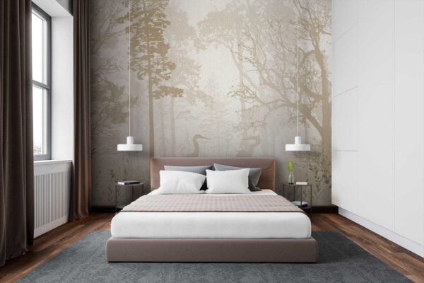 Pájaro en un bosque Fotomurales Pájaro en un bosque