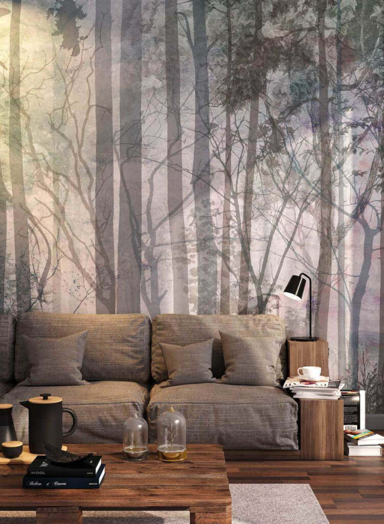 Group of trees in a forest Group of trees in a forest