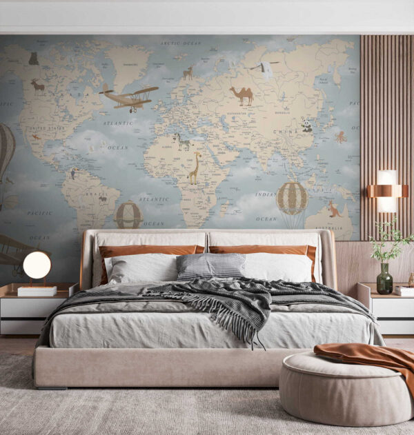 Mapa del mundo con diferentes animales y aves u60135pib1 600x631 - Mapa del mundo con diferentes animales y aves