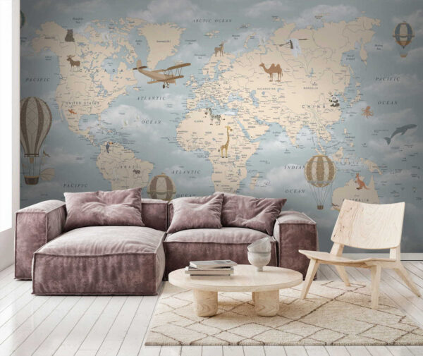Mapa del mundo con diferentes animales y aves u60135pig1 600x505 - Mapa del mundo con diferentes animales y aves