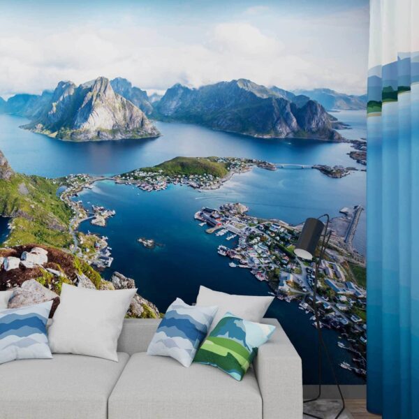 Fotomurales Fotomurales Vista de una masa de agua y montañas (SKU: u60167)