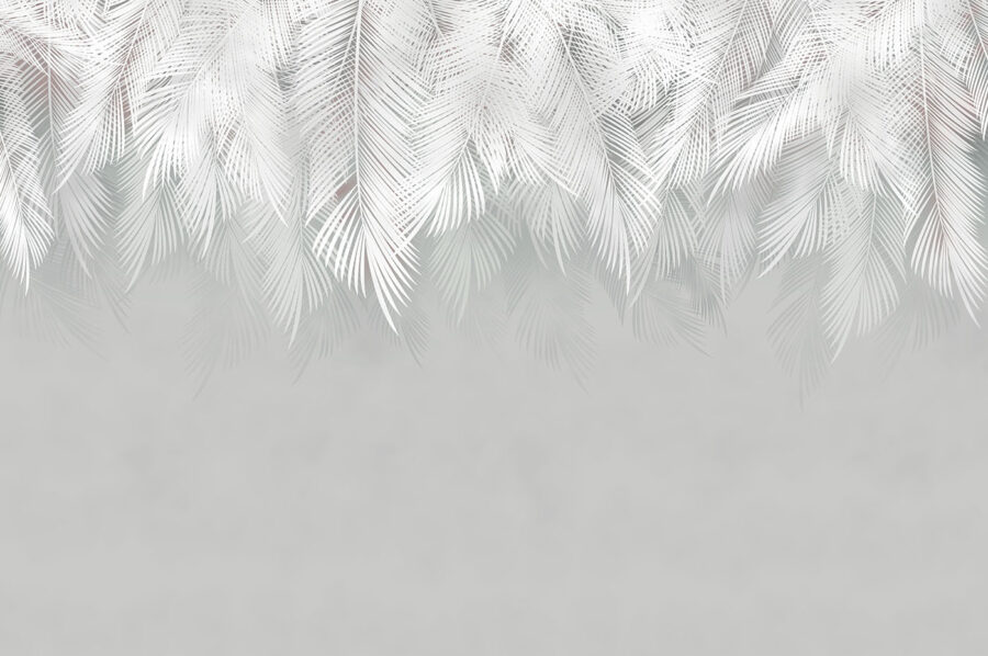 Motivo de plumas blancas sobre fondo gris Motivo de plumas blancas sobre fondo gris