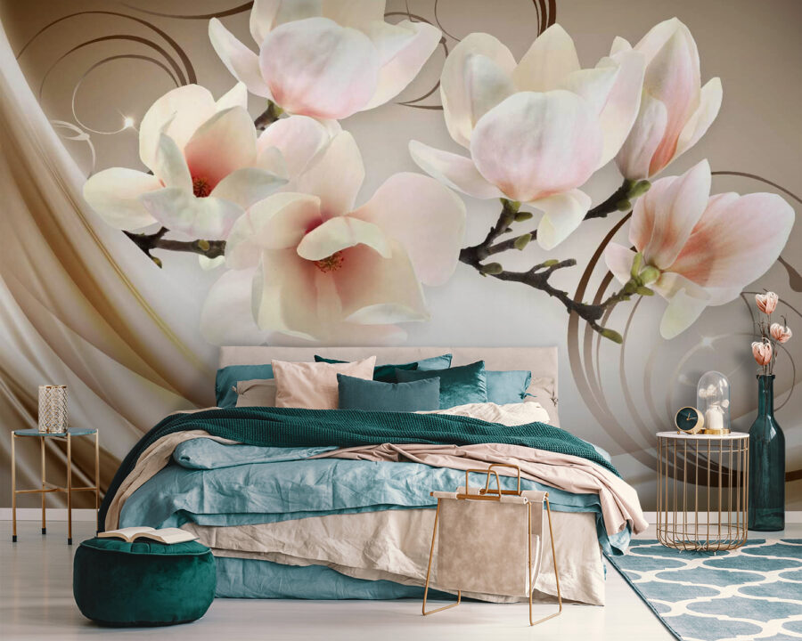 Delicadas flores en tonos suaves