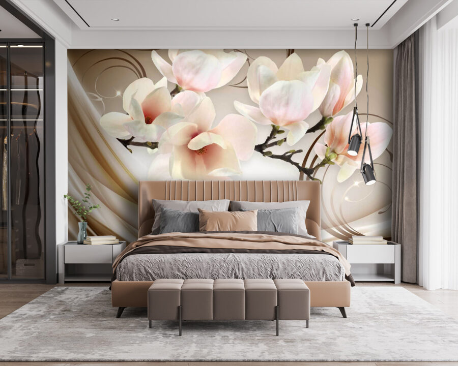 Delicadas flores en tonos suaves