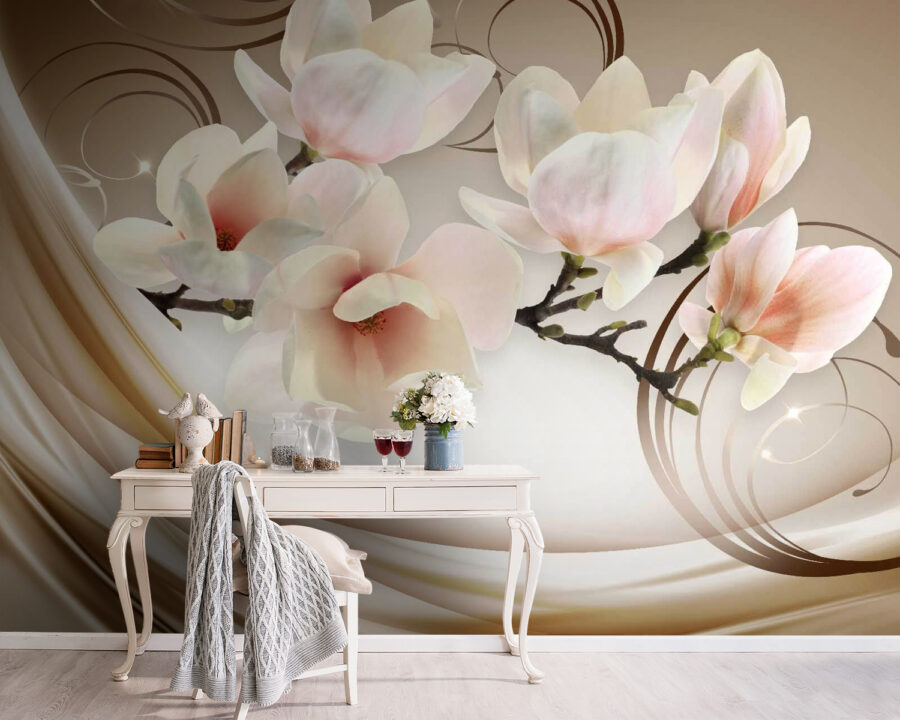 Delicadas flores en tonos suaves