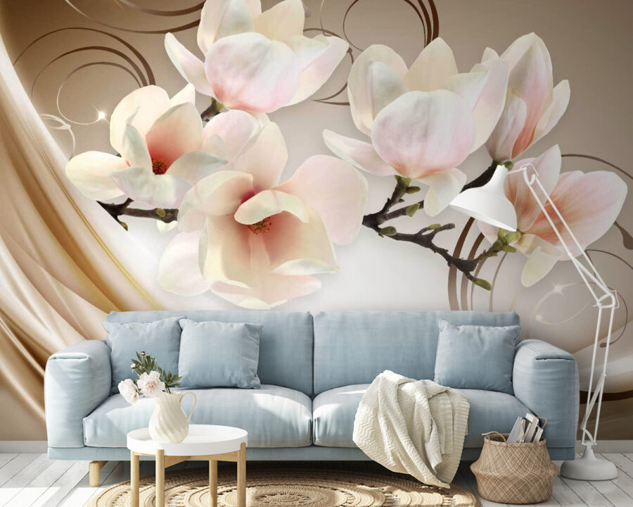 Delicadas flores en tonos suaves