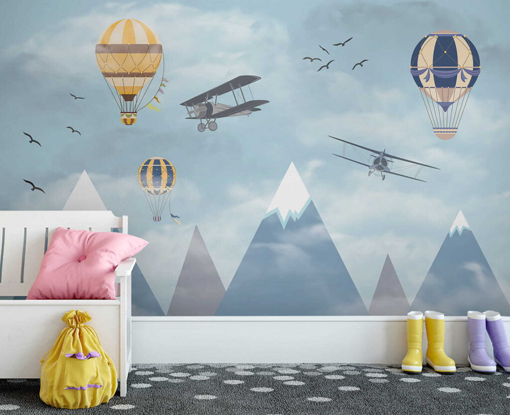 Group of airplanes flying in the sky