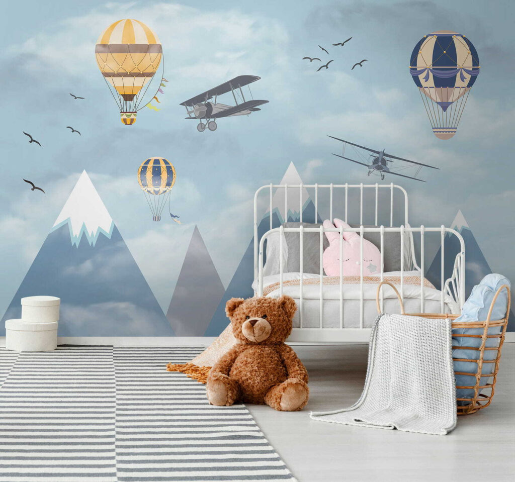 Group of airplanes flying in the sky