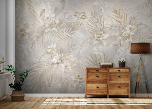 Elegante motivo floral en tonos suaves Elegante motivo floral en tonos suaves