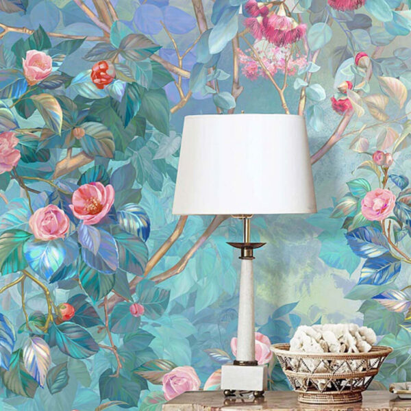 Pintura de un árbol con flores Pintura de un árbol con flores