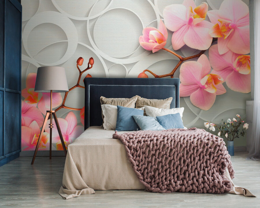 Delicadas flores sobre un fondo suave