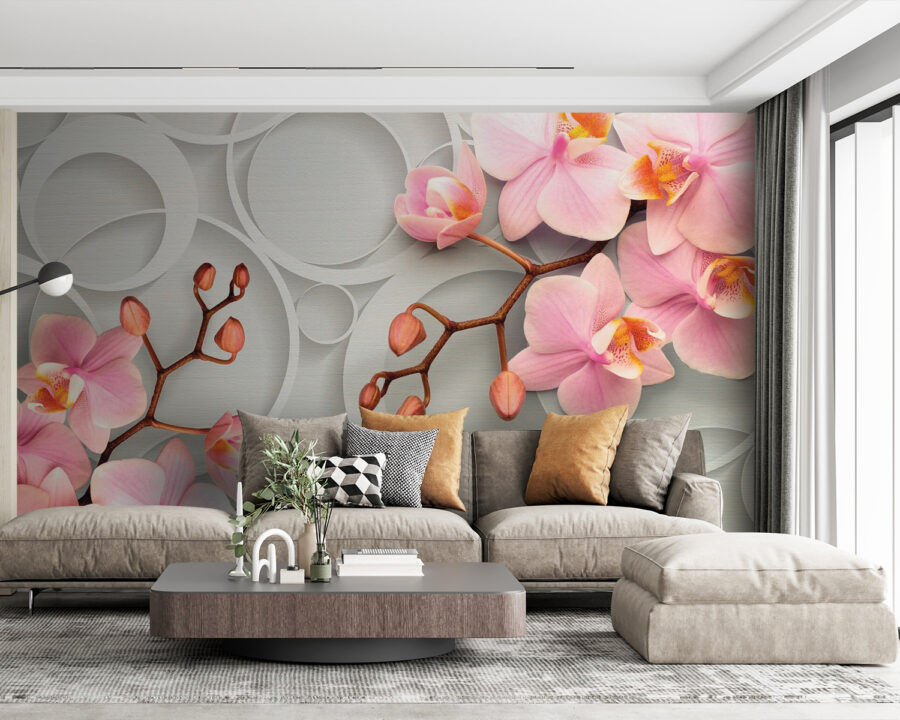 Delicadas flores sobre un fondo suave