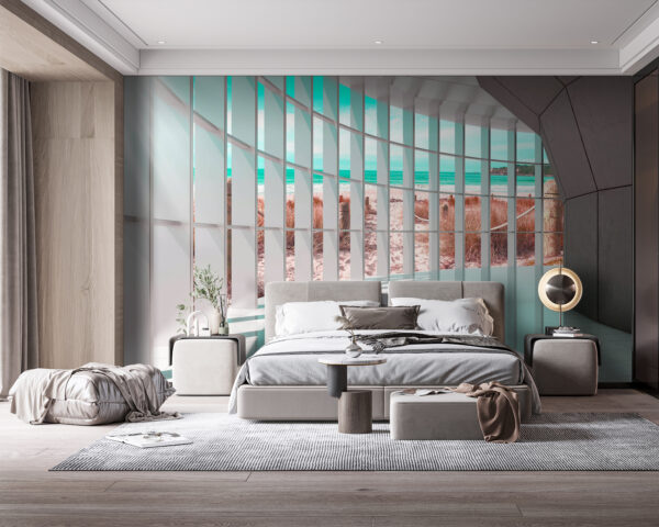 Amplia habitación con grandes ventanales Amplia habitación con grandes ventanales