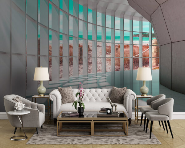 Amplia habitación con grandes ventanales Amplia habitación con grandes ventanales