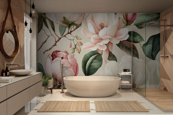 Elegant flowers in soft pastel colors