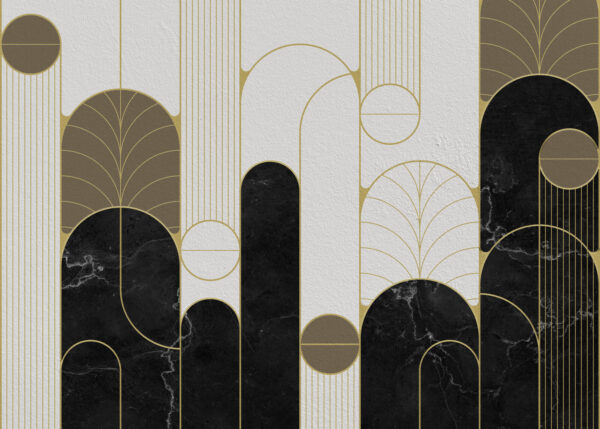 Black and white art deco design Black and white art deco design