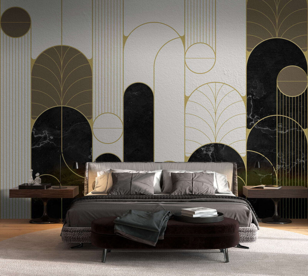 Black and white art deco design Black and white art deco design