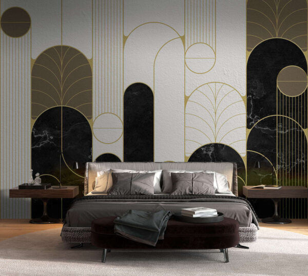 Black and white art deco design Black and white art deco design