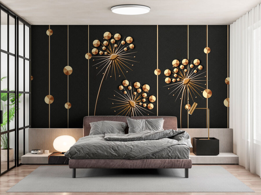 Elegante diseño floral en tonos oscuros