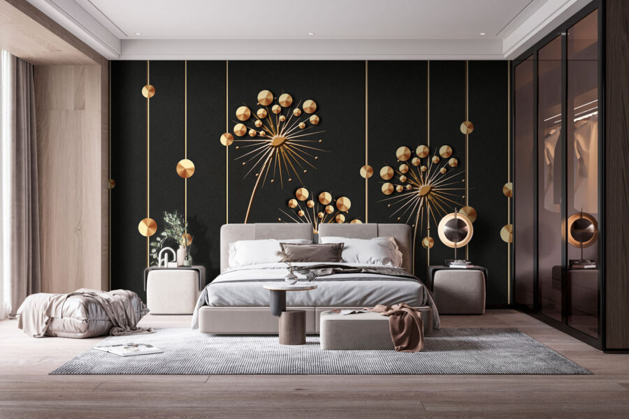 Elegante diseño floral en tonos oscuros
