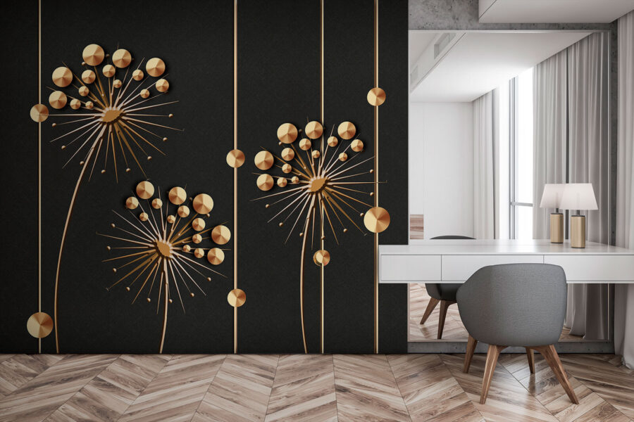 Elegante diseño floral en tonos oscuros