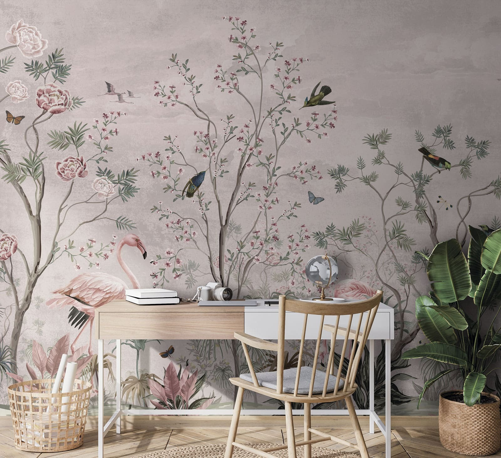 u73559piw1m - Papel pintado con pájaros y plantas - tegory
