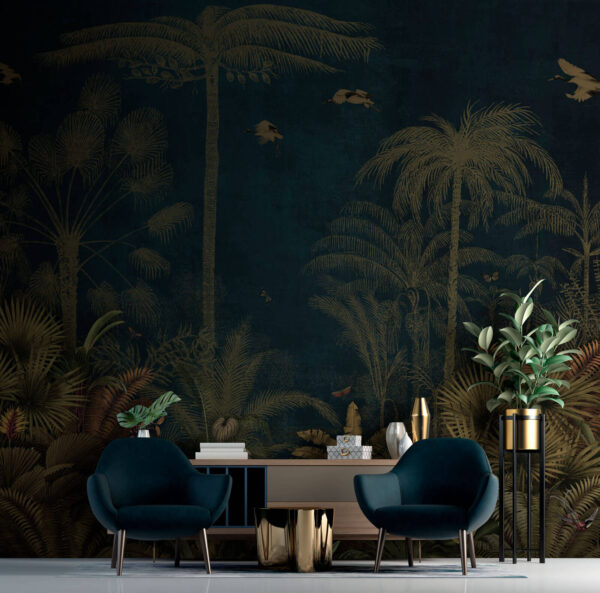 Fotomurales Fotomurales Papel pintado con árboles y pájaros (SKU: u73569)