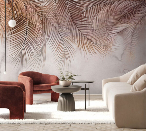 Delicate palms against a soft backdrop