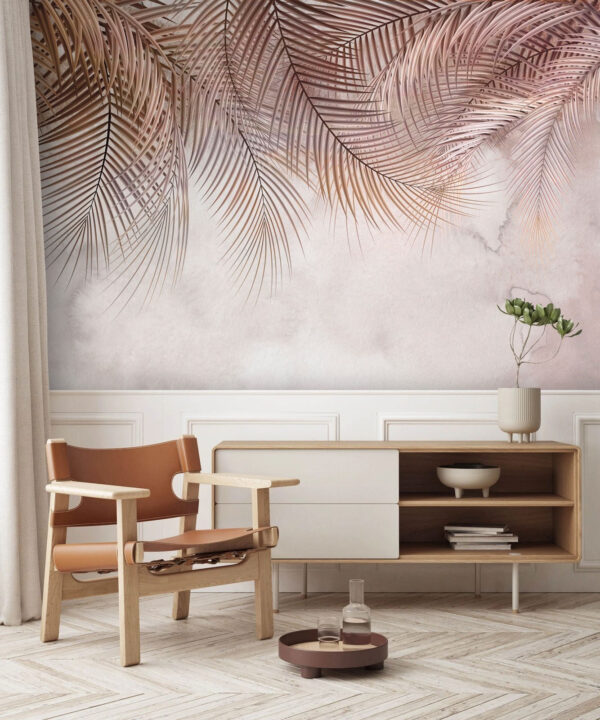 Delicate palms against a soft backdrop