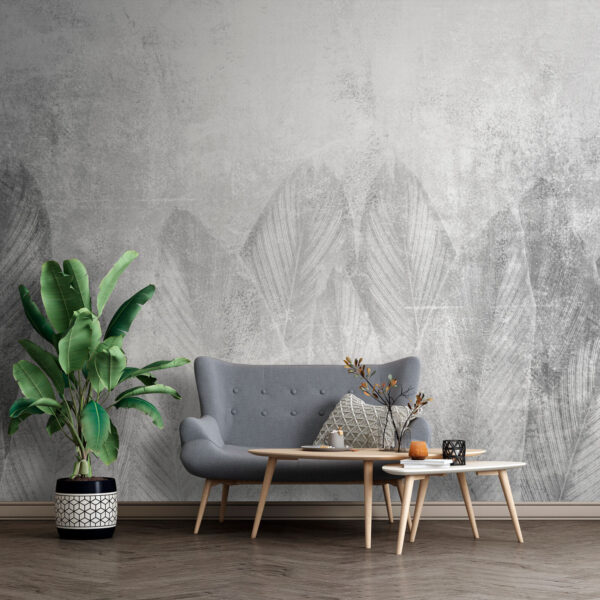 Fondo blanco y gris con hojas Fondo blanco y gris con hojas