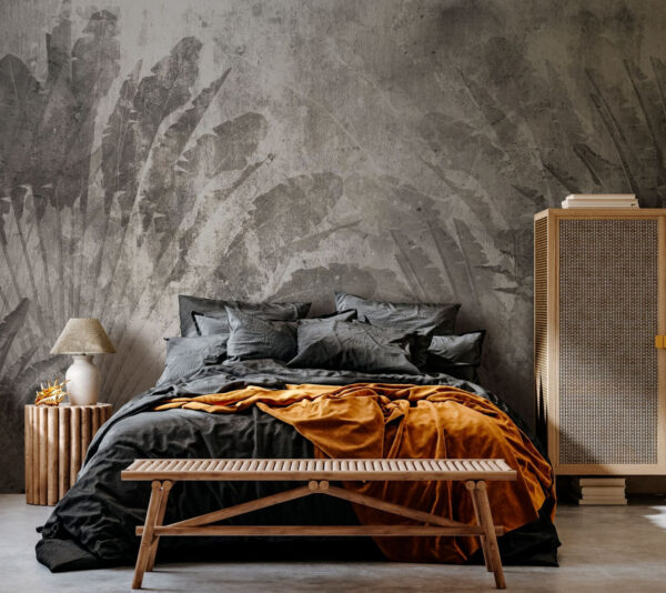 Fondo gris y blanco con hojas Fondo gris y blanco con hojas