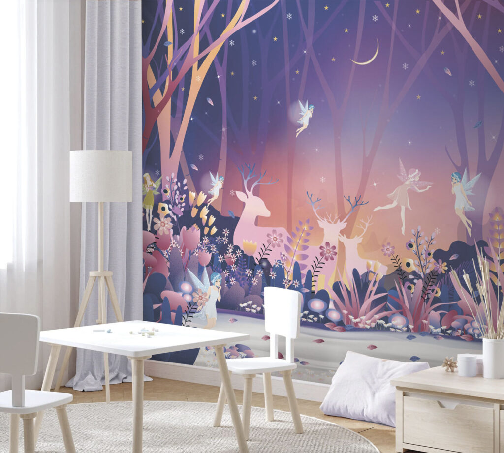 Cartoon of a fairy in the woods Cartoon of a fairy in the woods