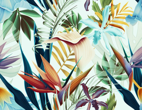 Colorido estampado floral con flores Colorido estampado floral con flores