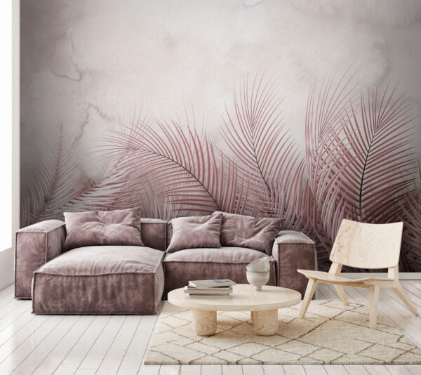 Fotomurales Fotomurales Grupo de hojas rosas (SKU: u73967)