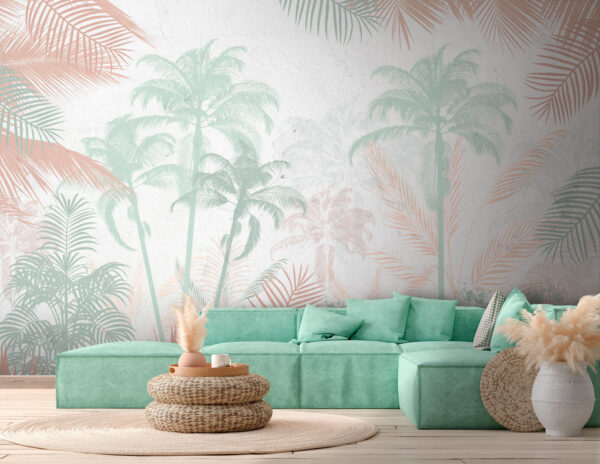 Palmeras y plantas sobre fondo blanco Palmeras y plantas sobre fondo blanco
