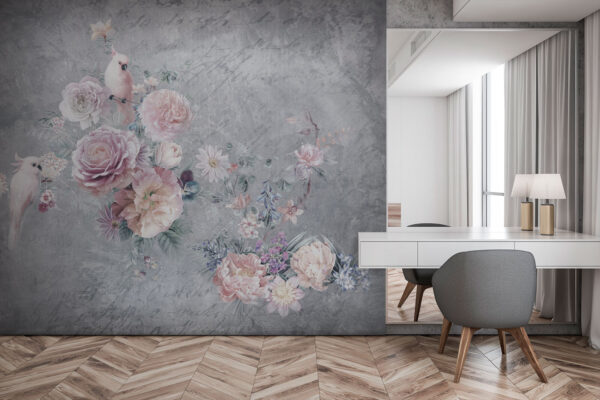 Pintura de flores y pájaros Pintura de flores y pájaros