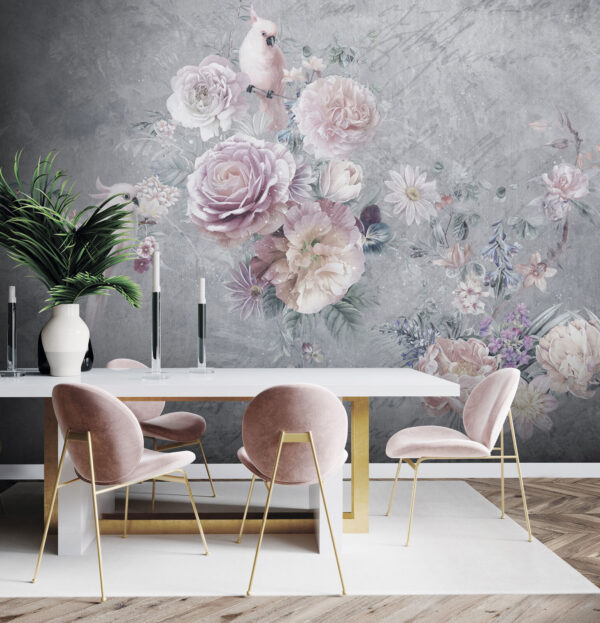 Pintura de flores y pájaros Pintura de flores y pájaros