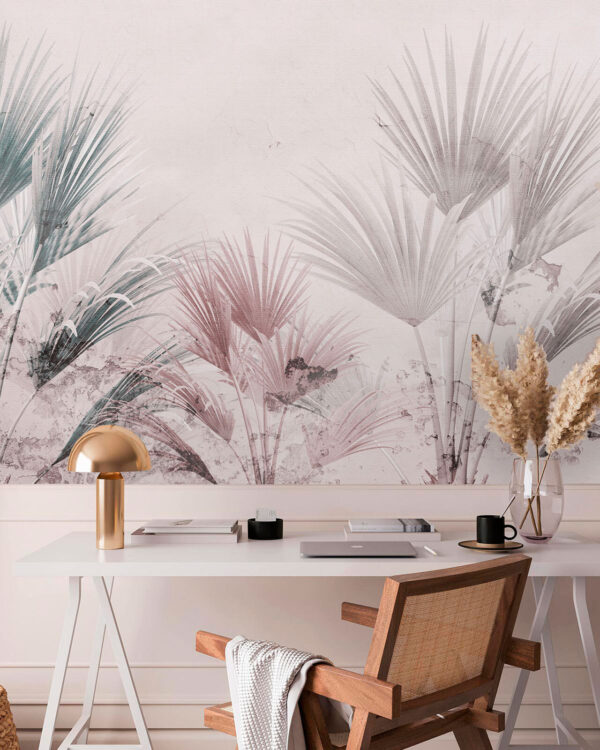 Elegantes hojas de palmera sobre un fondo suave. Elegantes hojas de palmera sobre un fondo suave.