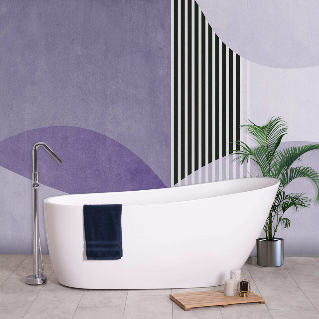 A purple and black geometric design A purple and black geometric design