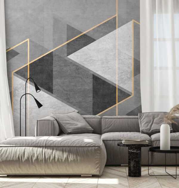 Diseño geométrico en gris y blanco Diseño geométrico en gris y blanco