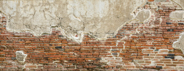 Pared de ladrillo con muro de cemento Pared de ladrillo con muro de cemento